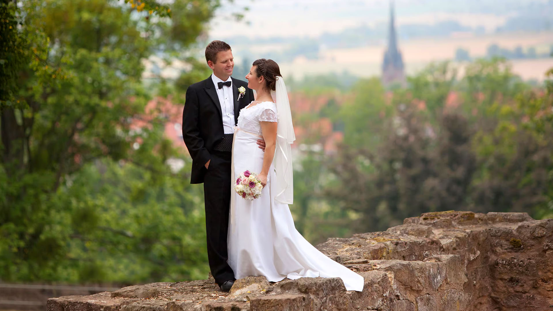 Hochzeitsfotos in Burgruine Hardenberg