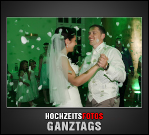 Hochzeitsfotografie während des gesamten Tages