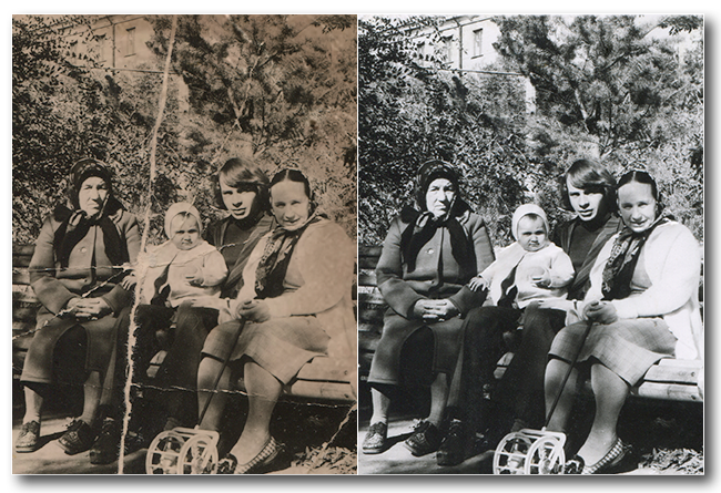 Restaurierung alter und beschädigter Fotos